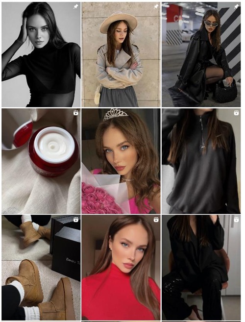 Instagram网红推广:俄罗斯时尚服饰护肤好物分享博主频道内容