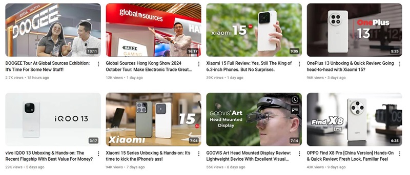 YouTube达人营销:专测中国产品的美国科技测评博主频道内容