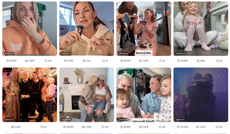 Instagram网红营销:德国母婴生活类博主IG腰部儿童博主频道内容