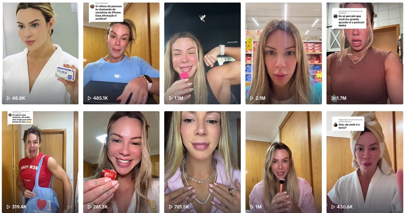 巴西健身美妆护肤网红频道内容