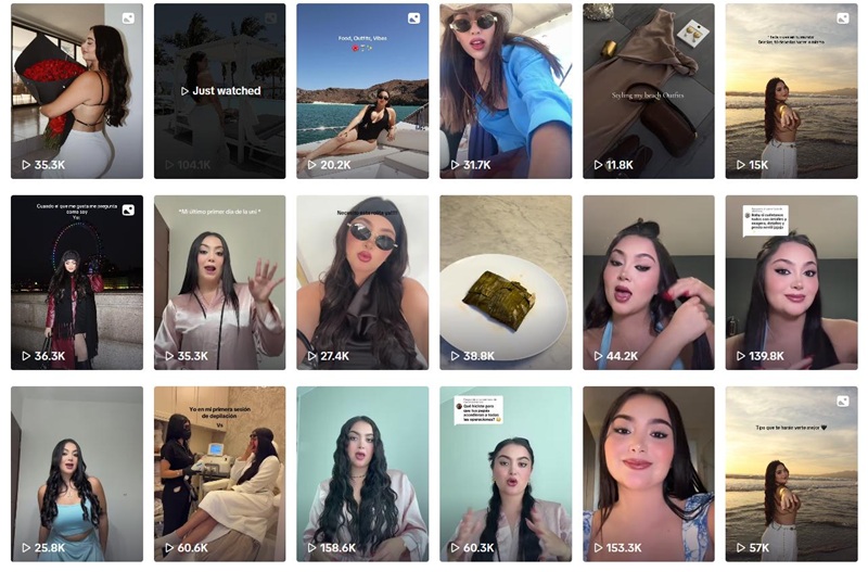 TikTok网红推荐:墨西哥时尚女装博主频道内容