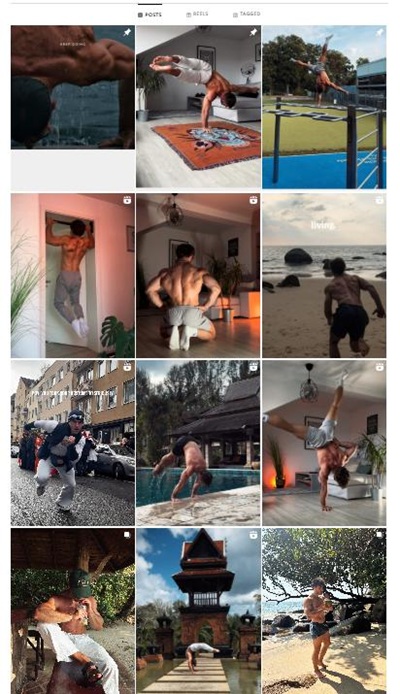 Instagram网红推广:德国运动健身尾部小博主频道内容