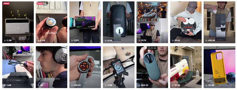 TikTok网红推广:美国科技产品测评开箱尾部博主频道内容