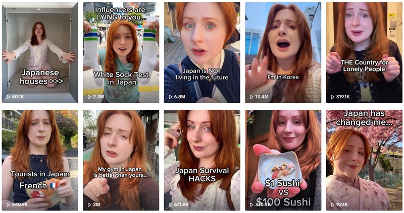 TikTok网红推广:日本百万粉丝的情侣生活类博主频道内容