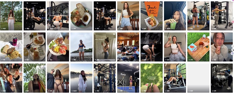 TikTok网红推荐:美国健身尾部小博主建联频道内容