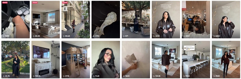 TikTok网红推广:美国生活家居类尾部KOL达人频道内容