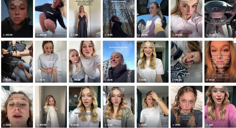 TikTok红人推广:德国时尚服饰穿搭博主美妆海外达人频道内容