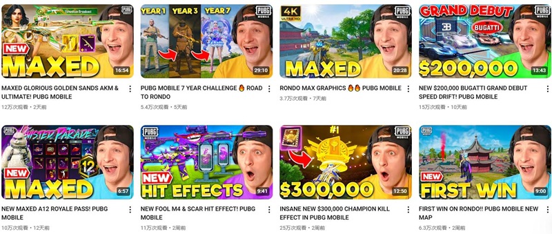 YouTube网红推荐:美国游戏推广博主达人频道内容