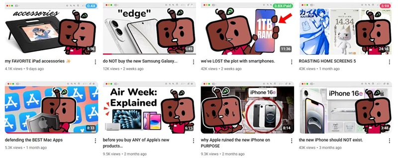 YouTube网红推荐：美国科技产品测评尾部小博主频道内容