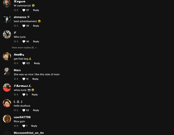 合作tiktok红人的评论区