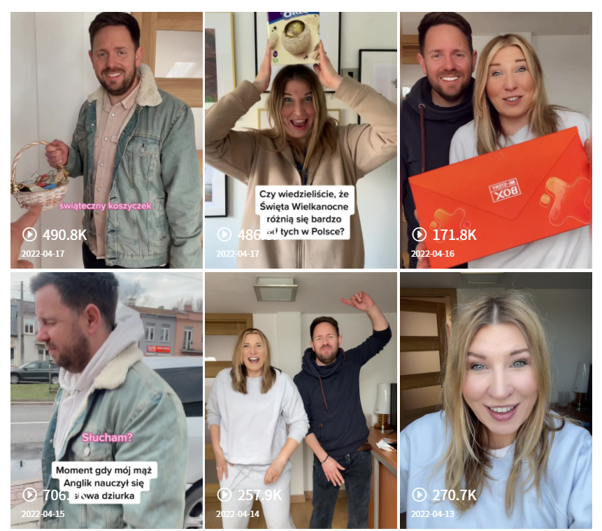 Tik Tok泰国红人频道内容